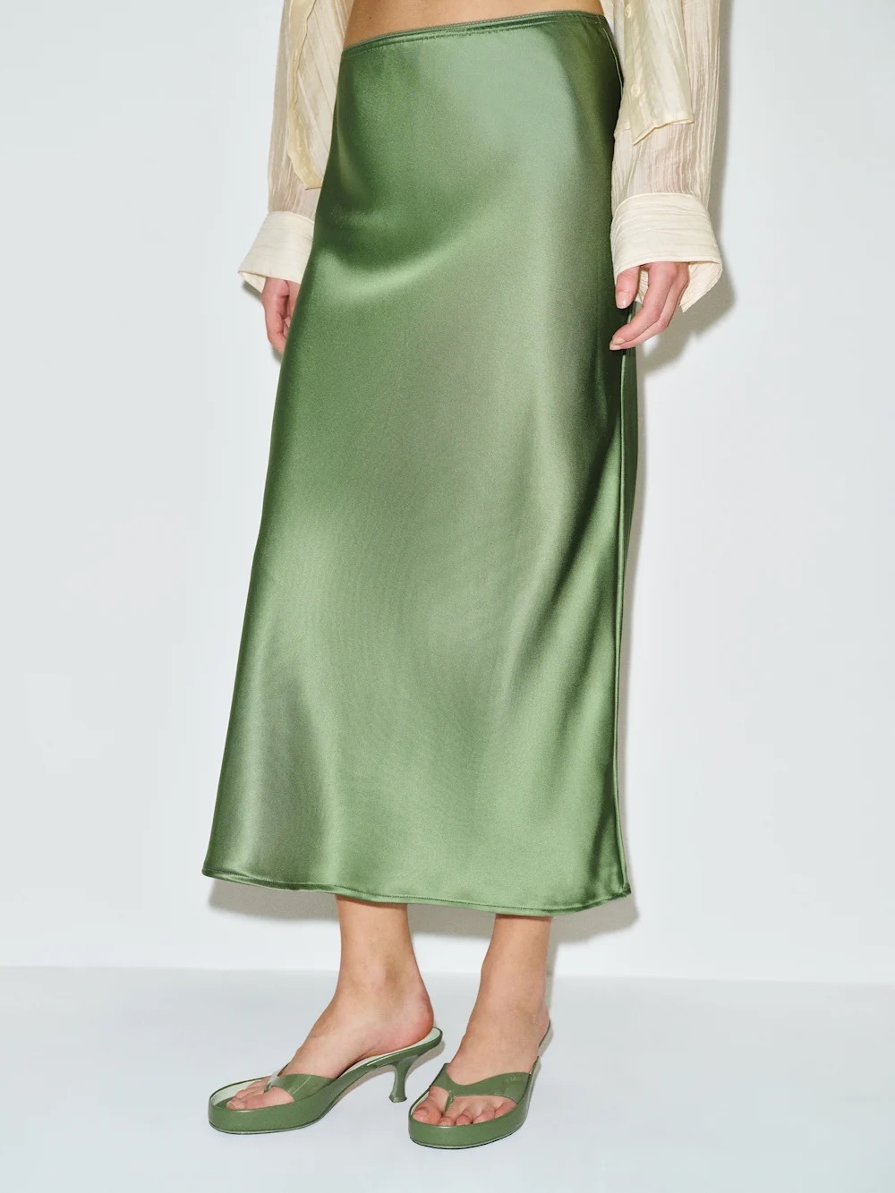 NEW NWT Reformation Layla Silk Skirt